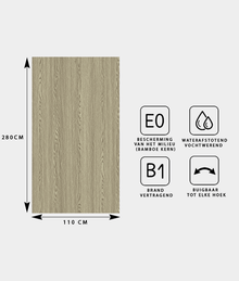 Eiken Light wandpaneel – detail en sfeer