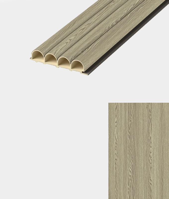 Eiken Light lattenpaneel · Slank – kleur en structuur