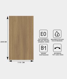 Walnoot Light wandpaneel – detail en sfeer