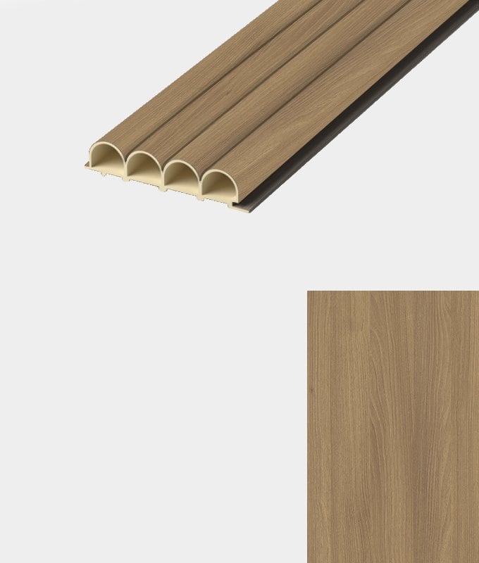 Eiken Natuur lattenpaneel · Slank – kleur en structuur