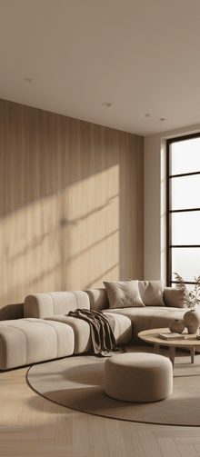Walnoot Light wandpaneel – detail en sfeer