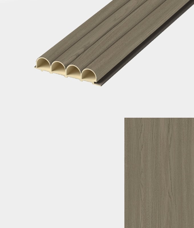 Essen Dark Grey Wash lattenpaneel · Slank – kleur en structuur