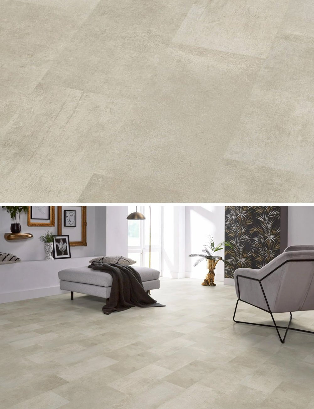 Floorlife Laminaat Vloertegel Madison Square Aqua Grijsbruin - Tegel 60.4 x 28 cm - 5022640619